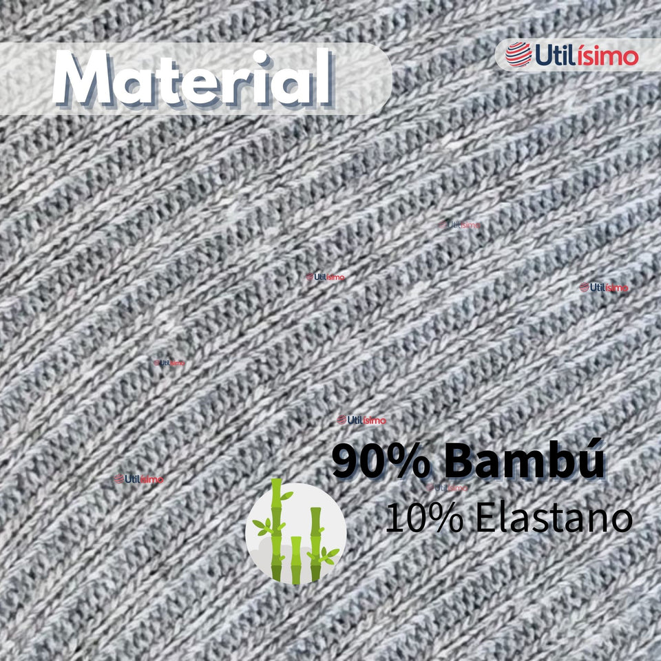 Pack 6 Calcetínes Escolares Corto Bambú Gris Niño Juvenil