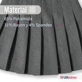 Falda Escolar Gris Niña Poliéster