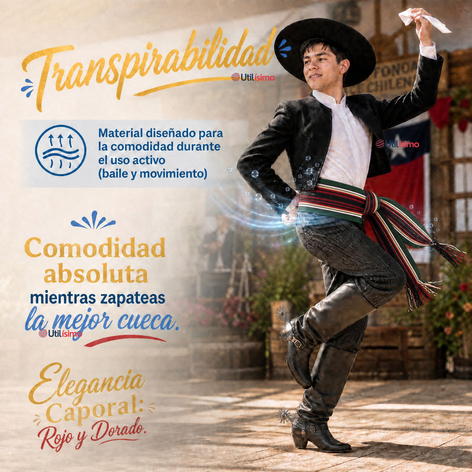 Faja Huaso Juvenil Fiestas Patrias Bailes Típico Verde Multicolor