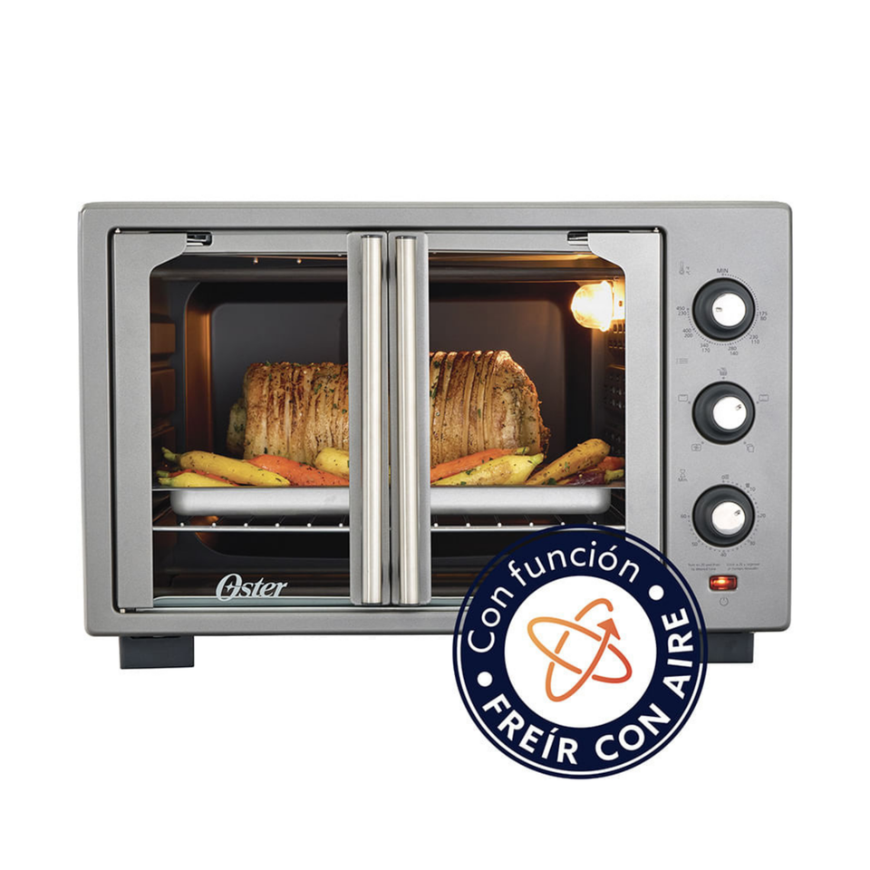 Horno con freidora de aire Oster® de 35 litros, puertas francesas, TSSTTV35FDMAFNS