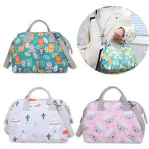Bolso Maternal Pañales Oxford 31cm Pañalera Portátil Multifuncional Estampada