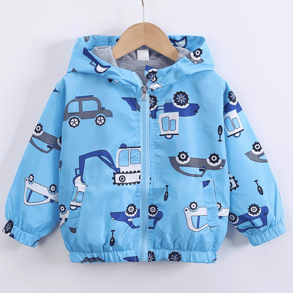 Cortaviento Impermeable Chaqueta Estampado Niño Y Bebé Jump Kids