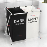 Canasto Ropa Plegable Tela Diseño 2 en 1 Práctico Para El Hogar