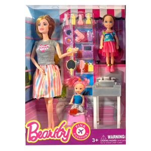 Set de Muñeca Estilo Barbie Peluqueria Infantil