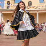 Traje Tirana Diablada Negro 3 Piezas Mujer Baile Típico Fiestas Patrias
