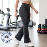 Calza Polar Con Chiporro Palazzo Mujer Elasticada Térmica Negro Jeans