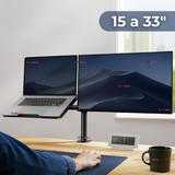 Soporte Brazo Doble Articulado Para Monitor Y Notebook Escritorio 15 a 33 Pulgadas 15 17 19 22 24 27 28 29 30 32
