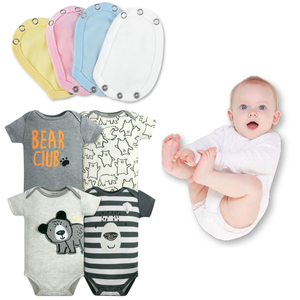 Pack 4 Unidades Extensor Body Bebé +Pack 4 Bodys Algodón Niño Manga Corta Bear Club
