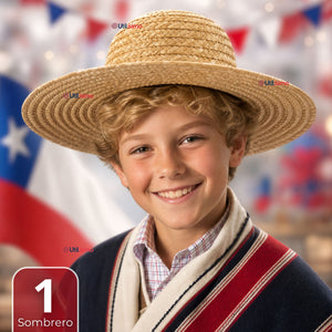 Sombrero Chupalla Huaso Juvenil Fiestas Patrias