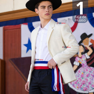 Faja Huaso Bandera Chile Juvenil Fiestas Patrias Bailes Típico
