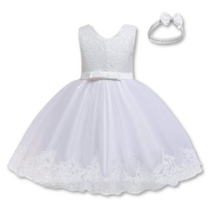Vestido de Fiesta Tutu de Niña con Lazo y Cintillo 6 Meses a 4 años Jump Kids