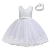 Vestido de Fiesta Tutu de Niña con Lazo y Cintillo 6 Meses a 4 años Jump Kids
