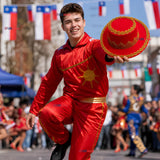 Traje Típico Caporal Rojo Con Sombrero Danza Tradicional Fiestas Patrias
