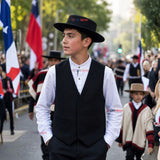Chaleco Bolero Negro Tradicional Juvenil Fiestas Patrias