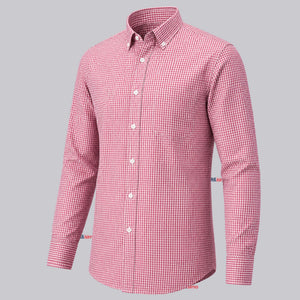 Camisa Cuadrille Clásico Juvenil Roja Regular Fit Manga Larga Hombre