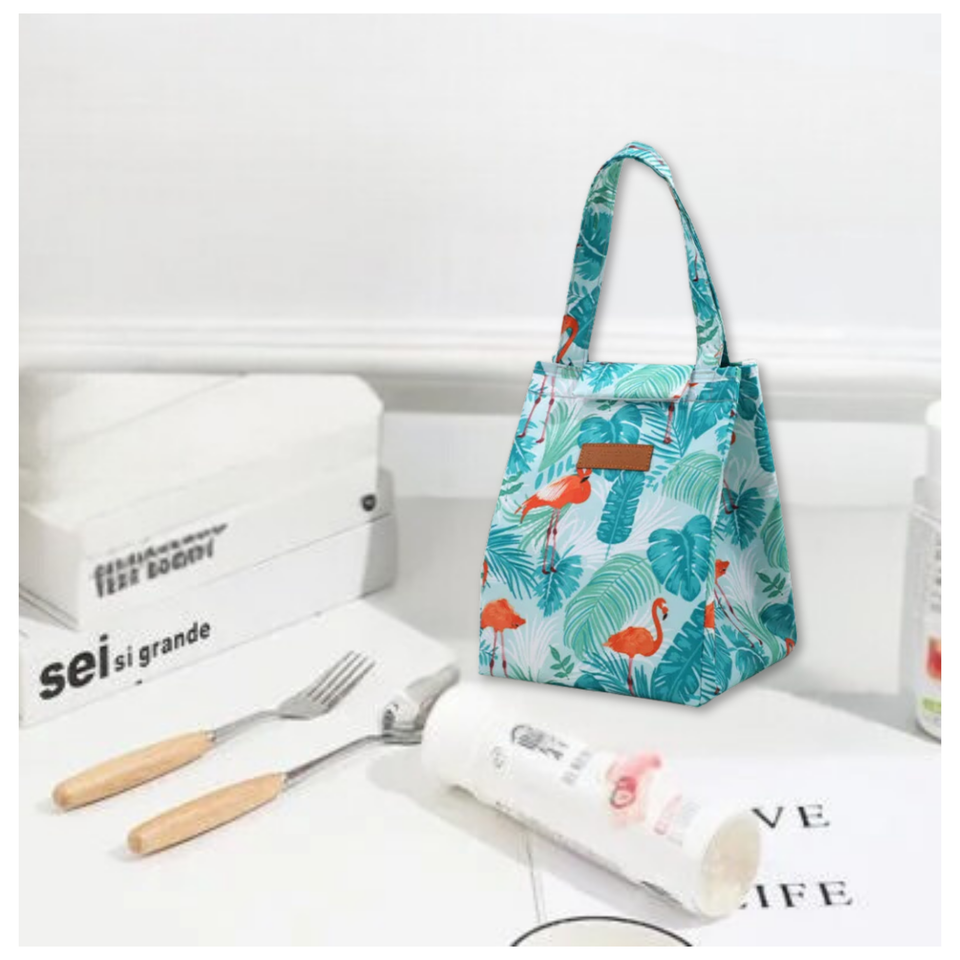 Lonchera Térmica Estampada Bolsa de Mano para Picnic Portátil