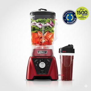 Licuadora Xpert Series™ roja con control de textura y un Blend N Go BLST3BRPG