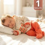 Conjunto 2 Piezas Buzo Pantalón Y Polerón Con Capucha Tela Plush Bebé Niño
