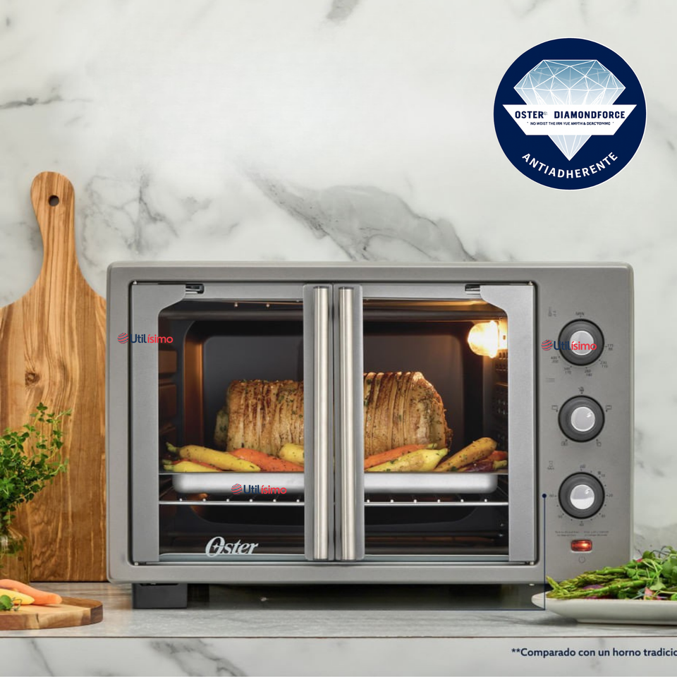 Horno con freidora de aire Oster® de 35 litros, puertas francesas, TSSTTV35FDMAFNS