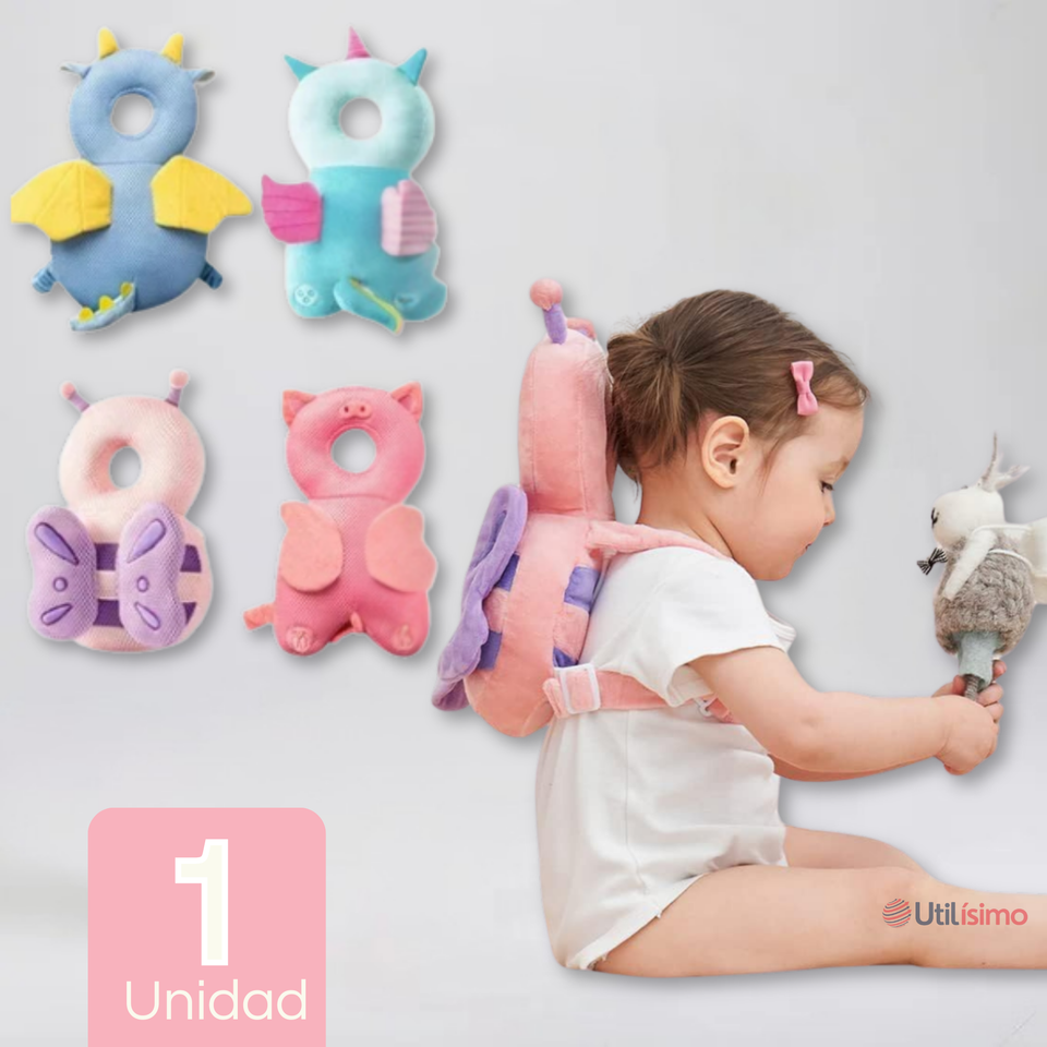 Mochila Protectora Cabeza Bebé Niña Antigolpes Almohadilla Ajustable Surtido