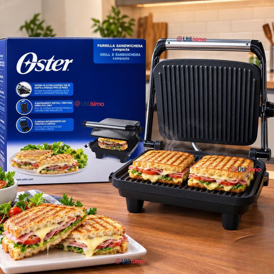 Plancha panini Oster® Antiadherente compacta CKSTPA2880