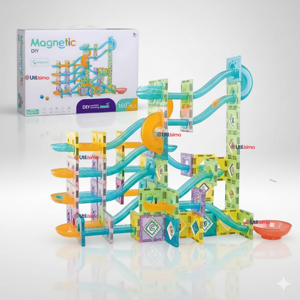 Pista Armable Lego Magnético de 160 Piezas para niños