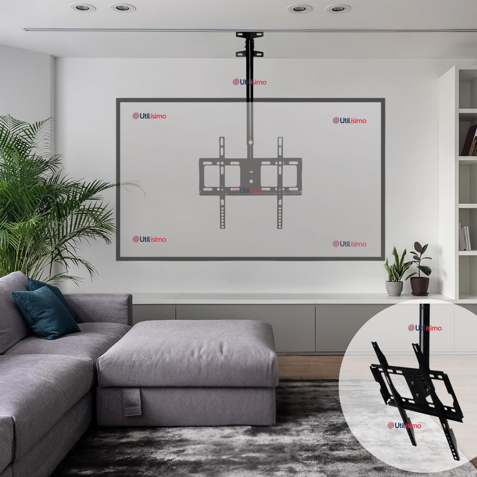 Soporte TV Pared Techo Ajustable 68Kg 32 a 85 Pulgadas 32 40 43 50 55 60 65 70 75 77 80 82 85