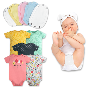 Pack 5 Unidades Extensor Body Bebé +Pack 5 Bodys Manga Corta Algodón Niña Rosa  Floreado