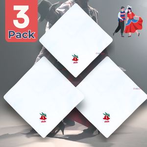Pack 3 Pañuelos Baile Cueca 36 CM Bordado COPIHUE Fiestas Patrias