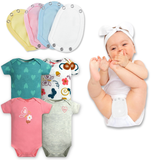 Pack 4 Unidades Extensor Body Bebé +Pack 4 Bodys Algodón Niña Manga Corta Mariposas Rosa