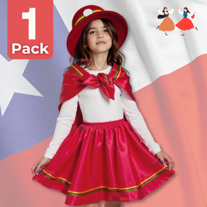 Traje Nortino Niña 4 Piezas Niña Fiestas Patrias Baile Nortino