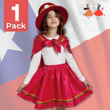 Traje Nortino Niña 4 Piezas Niña Fiestas Patrias Baile Nortino