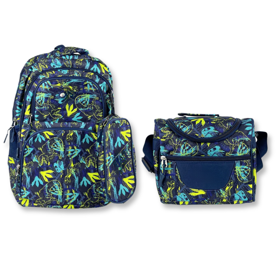 Mochila Con Lonchera Y Estuche 45CM Estampado  Full Color Niño