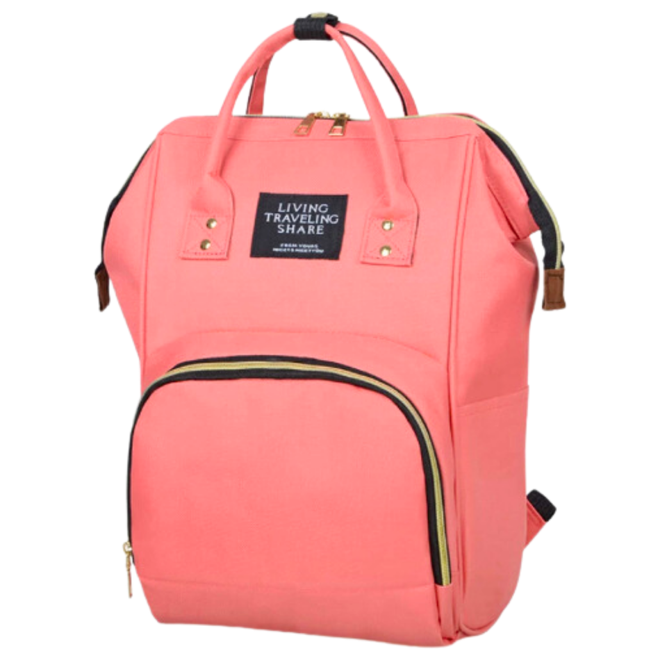 Mochila Maternal Bolso Pañalera Nylon Bebé Diseño Unicolor Térmica e Impermeable