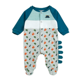 Enterito Pijama Bebé de Algodon Niño Gris Cocodrilo