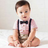 Conjunto de Vestir con Tirantes Camisa Pantalón Corto Algodón Bebe