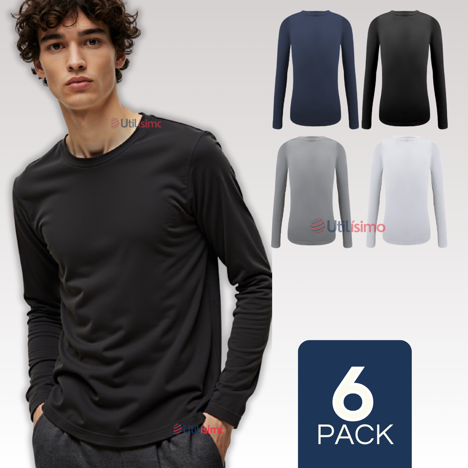 Pack 6 Camiseta Bambu Juvenil Redondo Colores Surtidos