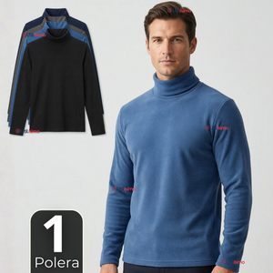 Camiseta Polera Polar Primera Capa Cuello Beatle Manga Larga Colores Surtidos Hombre