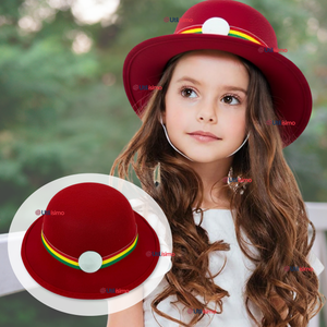 Sombrero Nortino Fiestas Patrias Gorro Niña Baile Danzas Rojo