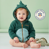 Polerón Polar Con Capucha Invierno Bebé Niño Dinosaur