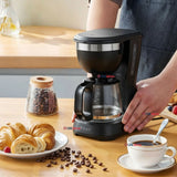 Cafetera Eléctrica 6 Tazas 600W de Potencia Con Filtro Reutilizable