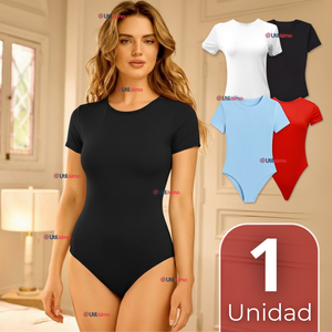 Body Ajustable Moldeador 100% Bambú Cuello Redondo Manga Corta Mujer Colores Surtidos