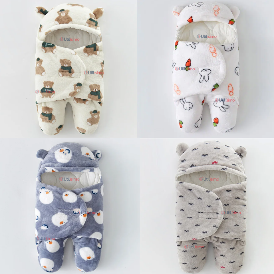 Osito Saco De Bebé Frizado Con Diseños Surtidos 3 a 9 Meses Niño