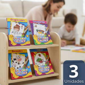 Pack 3 Libros Para Colorear Pintar Educativo Diseños Surtidos