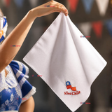 Pañuelo Baile Cueca 36cm Bordado Bandera de Chile Algodón Fiestas Patrias
