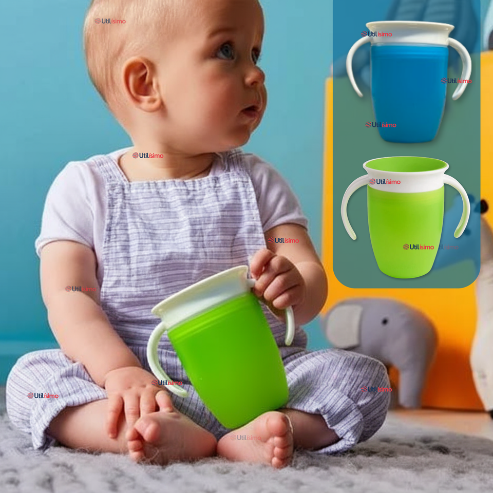 Vaso Taza 360° Antiderrame Para Bebés Y Niños 250ml