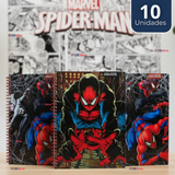 Pack 10 Cuadernos Universitarios SpiderMan 100 Hojas Proarte Diseño Surtido