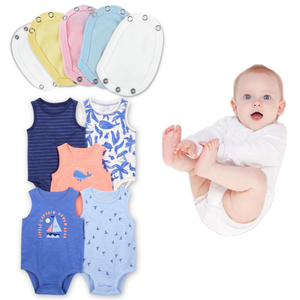 Pack 5 Unidades Extensor Body Bebé +Pack 5 Bodys Algodón Niño Sin Mangas Azul Marinero