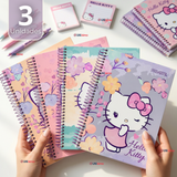 Pack 3 Cuadernos Universitario Hello Kitty 150 Hojas Tapa Gruesa Proarte Diseño Surtido