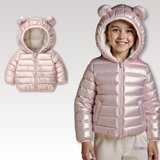 Parka Con Capucha Mangas Larga Niña Metallic Pink